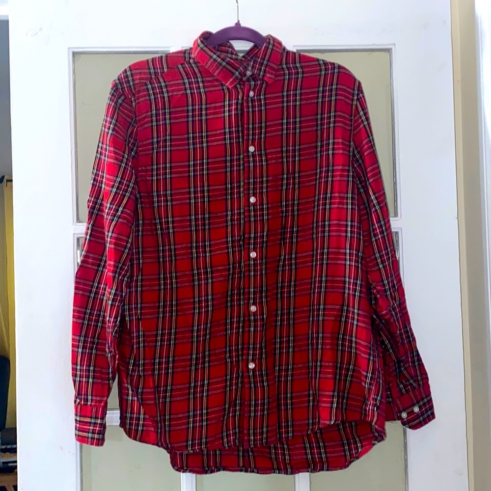 H&M Cotton Button Down Plaid Shirt